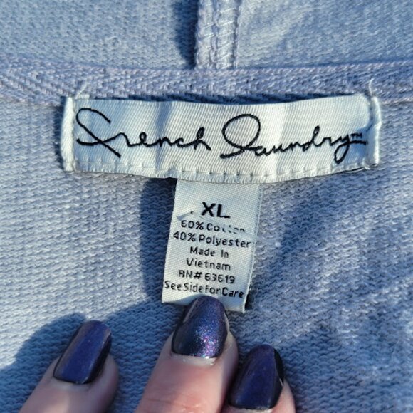 French Laundry XL zip up hoodie with butterfly - Picture 6 of 12